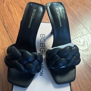 BCBGeneration Black Textured Heels